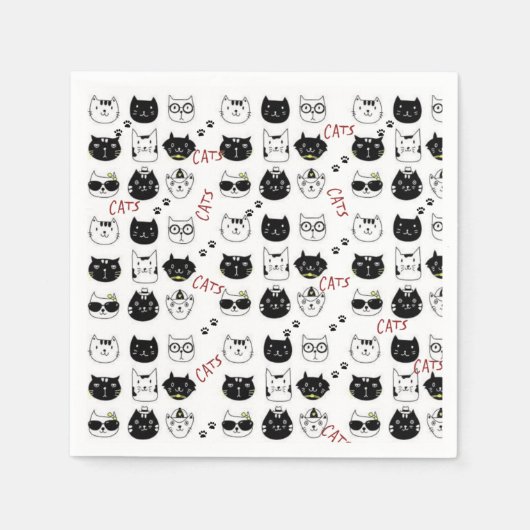 Serviette En Papier Serviettes en papier, chatons chats (Devant)