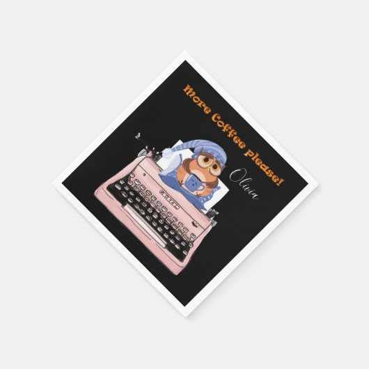 Serviette En Papier serviettes en papier, chats en machine à écrire ro (Coin)