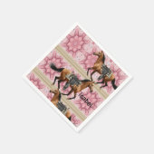 Serviette En Papier Serviettes en papier, Chevaux roses (Coin)