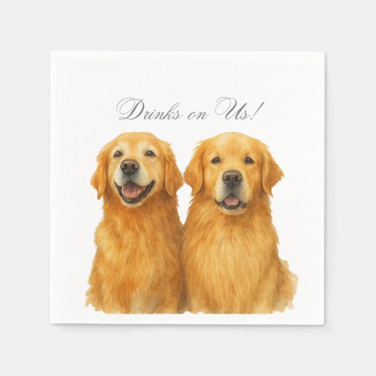 Serviette En Papier Serviettes en papier, Cocktail Standard Golden Ret (Devant)
