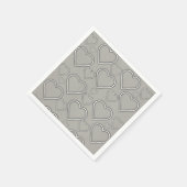 Serviette En Papier Serviettes en papier, coeur gris et blanc (Coin)