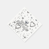 Serviette En Papier Serviettes en papier, Coeurs d'argent Joyeux anniv (Coin)