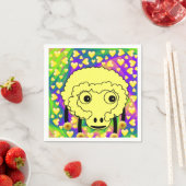 Serviette En Papier Serviettes en papier, Coeurs jaunes moutons (En situation)
