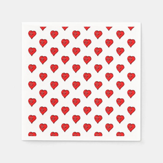 Serviette En Papier Serviettes en papier, Coeurs rouges Aimer serviett (Devant)