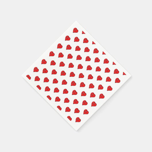 Serviette En Papier Serviettes en papier, Coeurs rouges Aimer serviett (Coin)