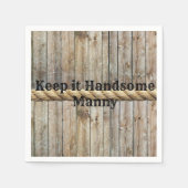 Serviette En Papier Serviettes en papier, corde en bois (Devant)