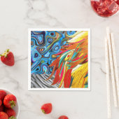 Serviette En Papier Serviettes en papier, couleurs Abstraites (En situation)