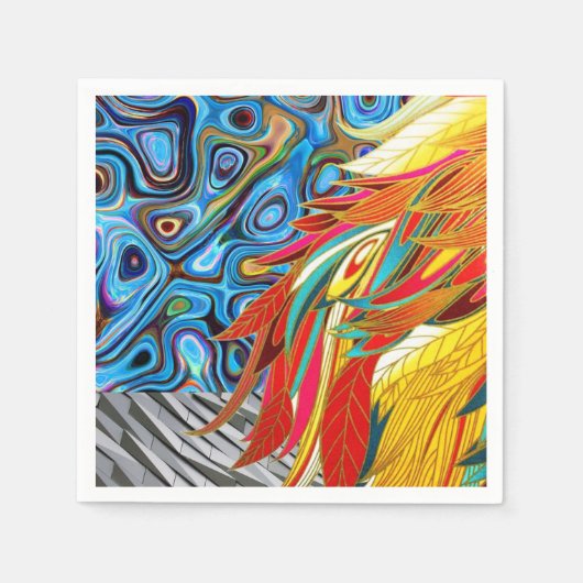 Serviette En Papier Serviettes en papier, couleurs Abstraites (Devant)