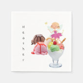 Serviette En Papier Serviettes en papier, Crème glacée aux fées (Devant)