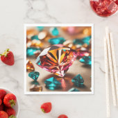 Serviette En Papier "Serviettes en papier Diamond Design" (En situation)