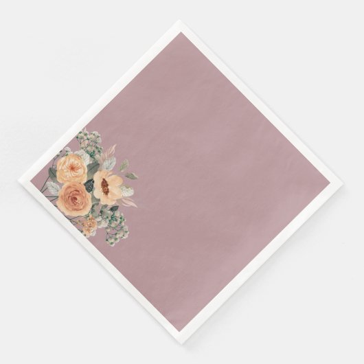 Serviette En Papier Serviettes en papier, Elégant rose floral (Coin)