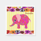 Serviette En Papier serviettes en papier, éléphant coloré (Devant)