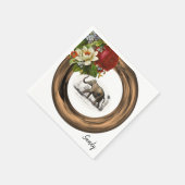 Serviette En Papier serviettes en papier, éléphant floral (Coin)