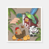 Serviette En Papier Serviettes en papier, élevage de poulets de vache (Devant)
