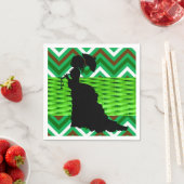 Serviette En Papier Serviettes en papier, femme africaine verte (En situation)