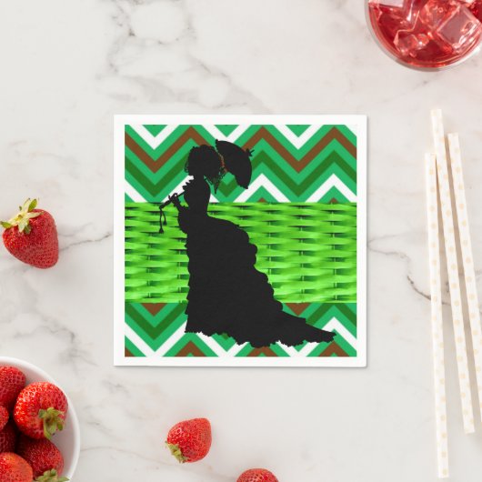 Serviette En Papier Serviettes en papier, femme africaine verte (En situation)