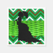 Serviette En Papier Serviettes en papier, femme africaine verte (Devant)