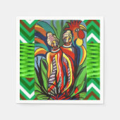 Serviette En Papier Serviettes en papier, femmes africaines vert perro (Devant)