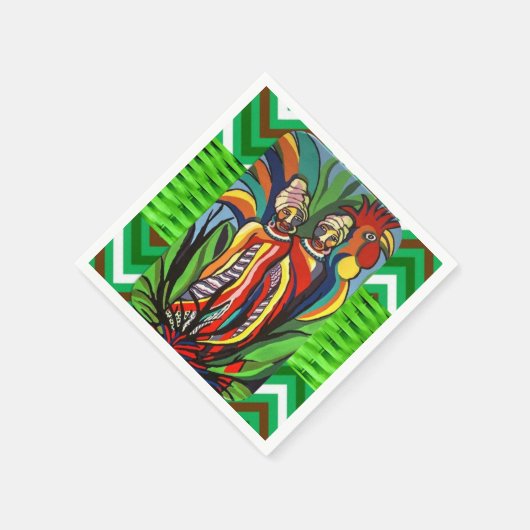 Serviette En Papier Serviettes en papier, femmes africaines vert perro (Coin)