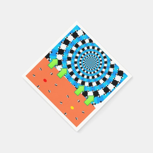 Serviette En Papier Serviettes en papier, Flèche circulaire bleue (Coin)