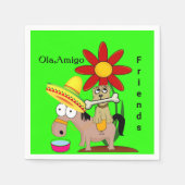 Serviette En Papier Serviettes en papier, fleur de chien mexicain (Devant)