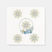 Serviette En Papier Serviettes en papier, fleurs bleues Floral (Devant)