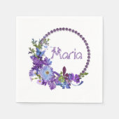 Serviette En Papier Serviettes en papier, Fleurs violettes Florales (Devant)