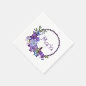 Serviette En Papier Serviettes en papier, Fleurs violettes Florales (Coin)