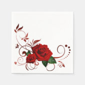 Serviette En Papier Serviettes en papier, Floral Rose rouge (Devant)