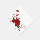 Serviette En Papier Serviettes en papier, Floral Rose rouge (Coin)