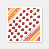 Serviette En Papier Serviettes en papier, fraise rayée (Devant)