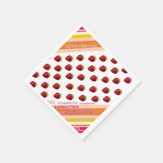 Serviette En Papier Serviettes en papier, fraise rayée (Coin)