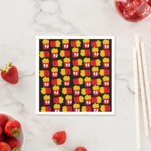 Serviette En Papier Serviettes en papier, frites noires
