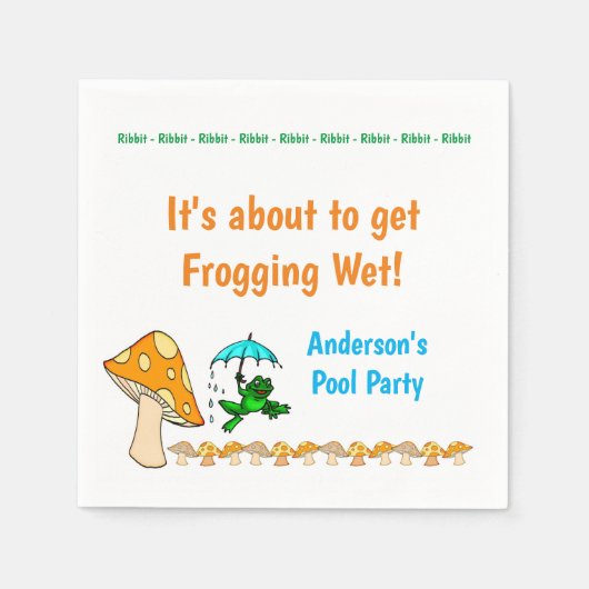 Serviette En Papier Serviettes en papier, Frogding Frog, Ribbit (Devant)
