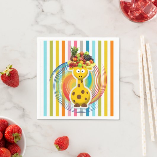 Serviette En Papier Serviettes en papier, Giraffe Fruit (En situation)