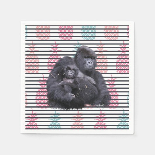 Serviette En Papier serviettes en papier, Gorilla Baby Pineappy (Devant)