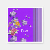 Serviette En Papier Serviettes en papier, Grille violette (Devant)