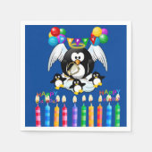Serviette En Papier serviettes en papier, joyeuses bougies en pingouin (Devant)