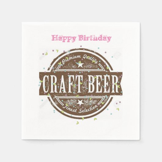 Serviette En Papier Serviettes en papier, joyeuses serviettes de bière (Devant)