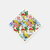 Serviette En Papier Serviettes en papier, Joyeuses voitures pour garço (Coin)