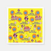 Serviette En Papier Serviettes en papier, Joyeux 6 Ballons d'anniversa (Devant)