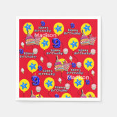 Serviette En Papier Serviettes en papier, Joyeux 9 Ballons d'anniversa (Devant)