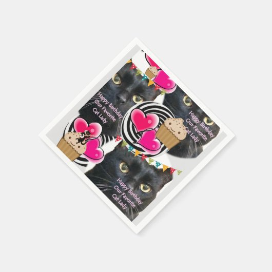 Serviette En Papier Serviettes en papier, Joyeux Anniversaire Chat Lad (Coin)