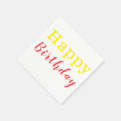Serviette En Papier Serviettes en papier, Joyeux anniversaire jaune ro (Coin)