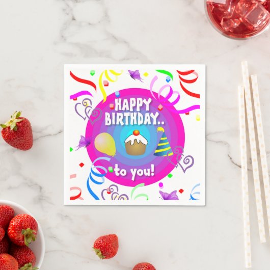 Serviette En Papier Serviettes en papier, Joyeux anniversaire pour vou (En situation)
