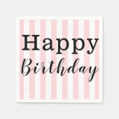 Serviette En Papier Serviettes en papier, Joyeux Anniversaire rose (Devant)