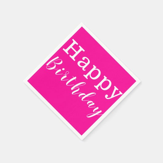 Serviette En Papier Serviettes en papier, Joyeux Anniversaire rose cha (Coin)