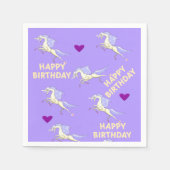 Serviette En Papier serviettes en papier, Joyeux Anniversaire violet l (Devant)
