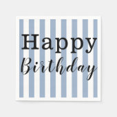 Serviette En Papier Serviettes en papier, joyeux Bleu Anniversaire (Devant)