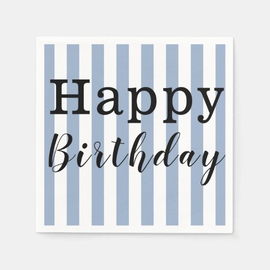 Serviette En Papier Serviettes en papier, joyeux Bleu Anniversaire (Devant)